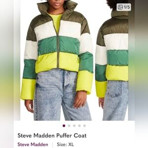 Steve Madden Multicolor Puffer Jacket